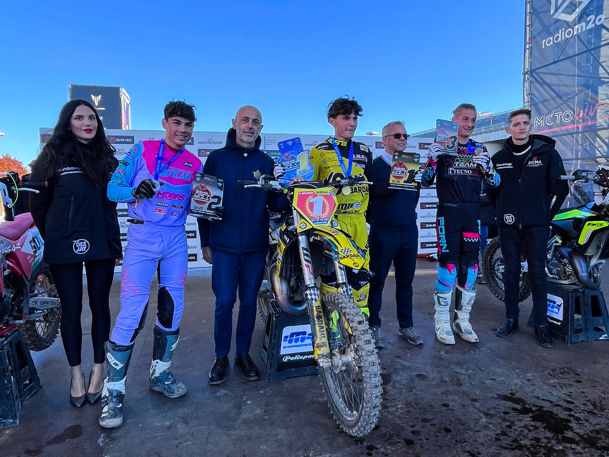 Podio SX125 al campionato europeo supercross EICMA Motolive 2023