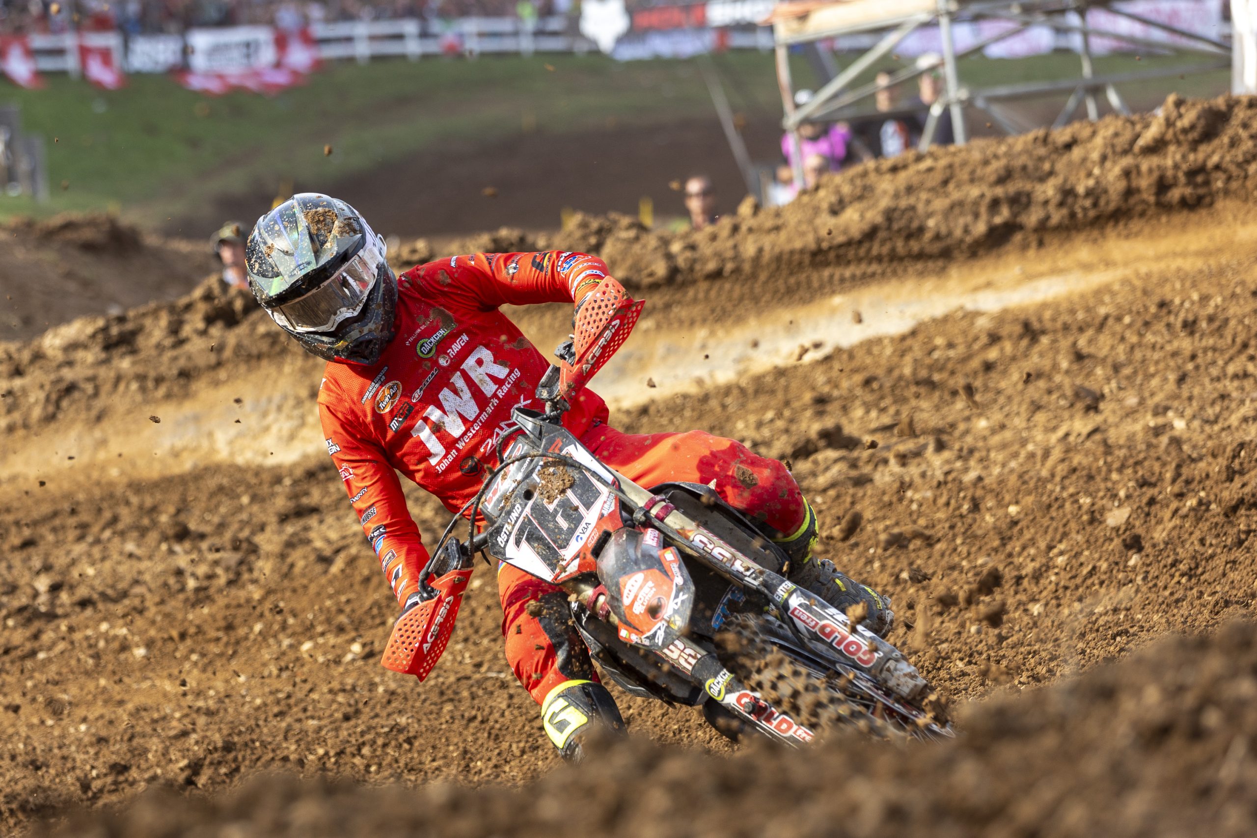 Alvin Ostlund in gara nel Mondiale MXGP a Maggiora 2023