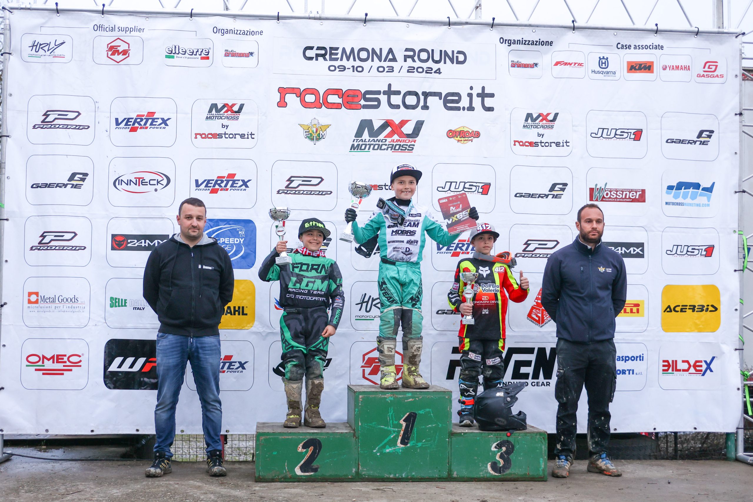 podio debuttanti mxjunior Cremona 2024