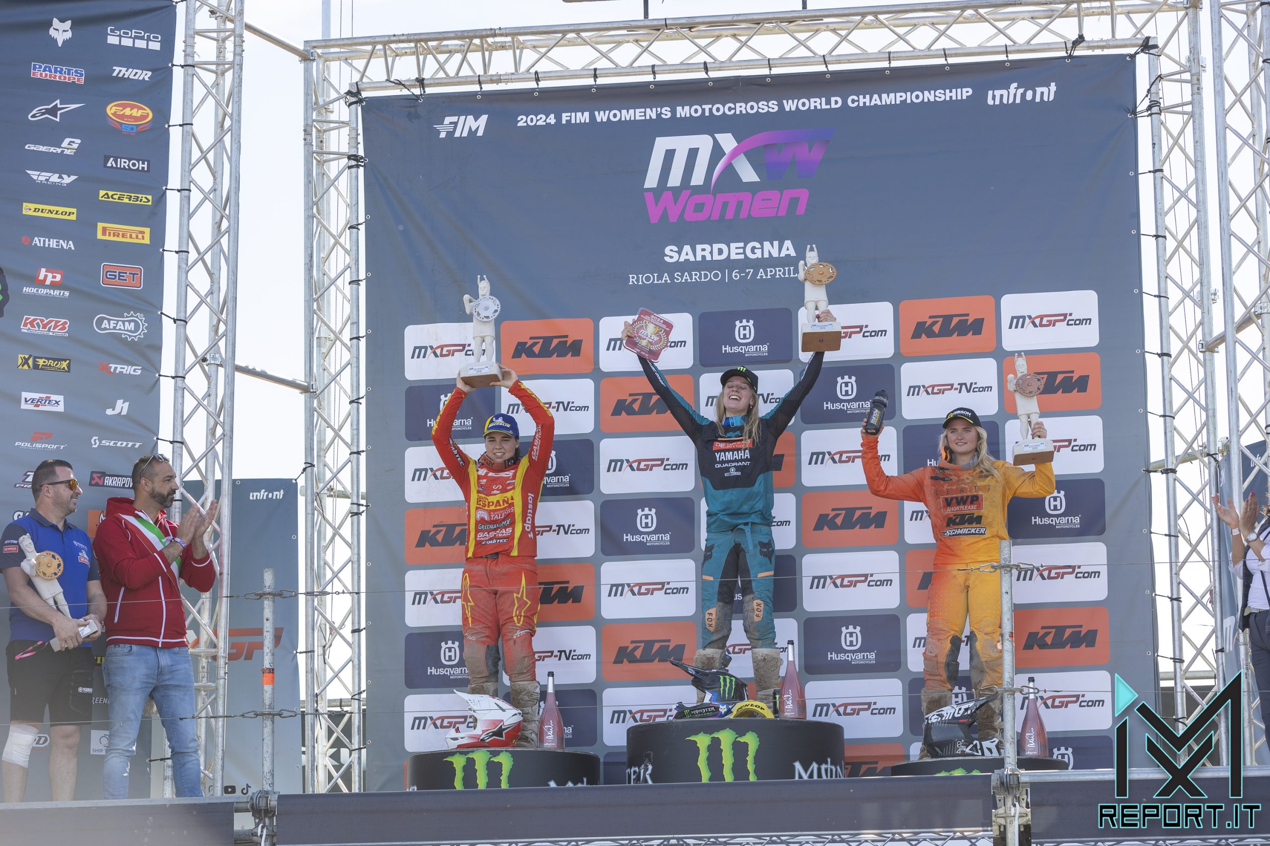 il podio WMX del GP di Sardegna 2024