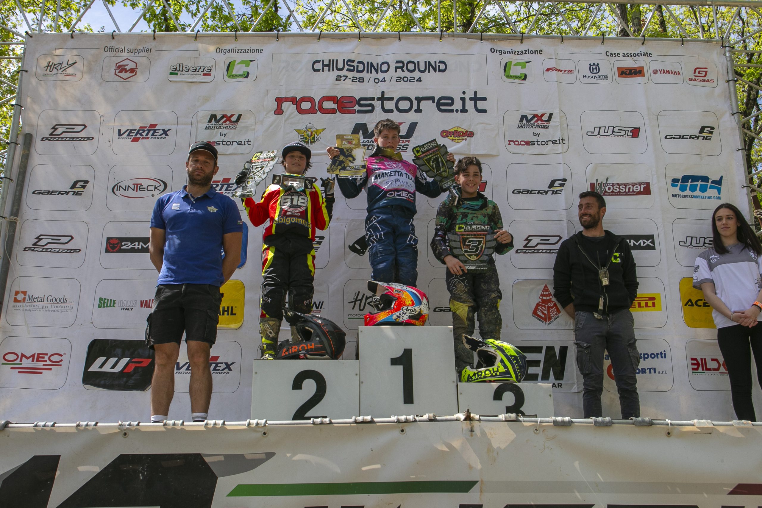 podio junior, al terzo posto Achille Esposito