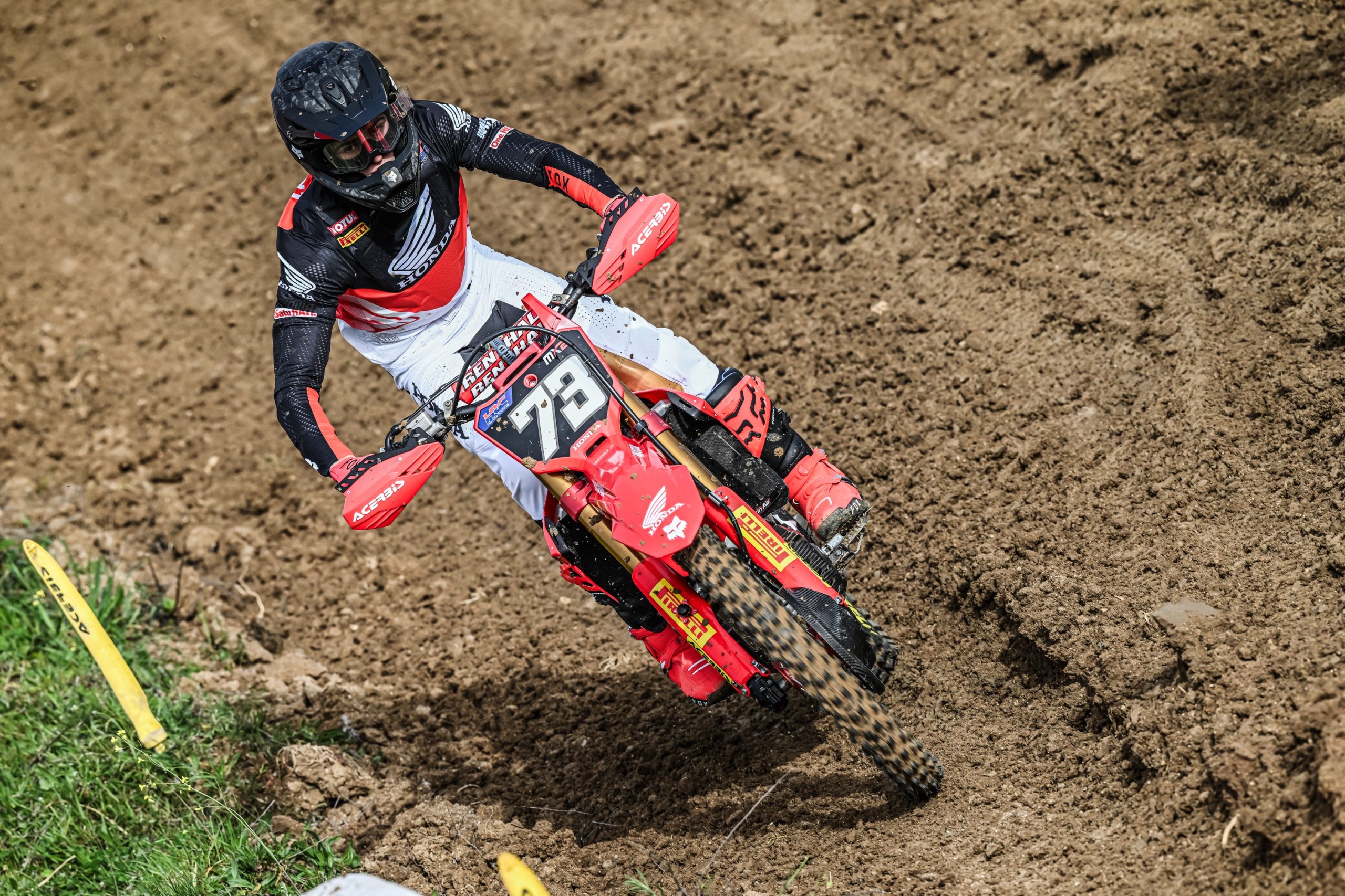 Ferruccio Zanchi in gara nel GP di Spagna MX2