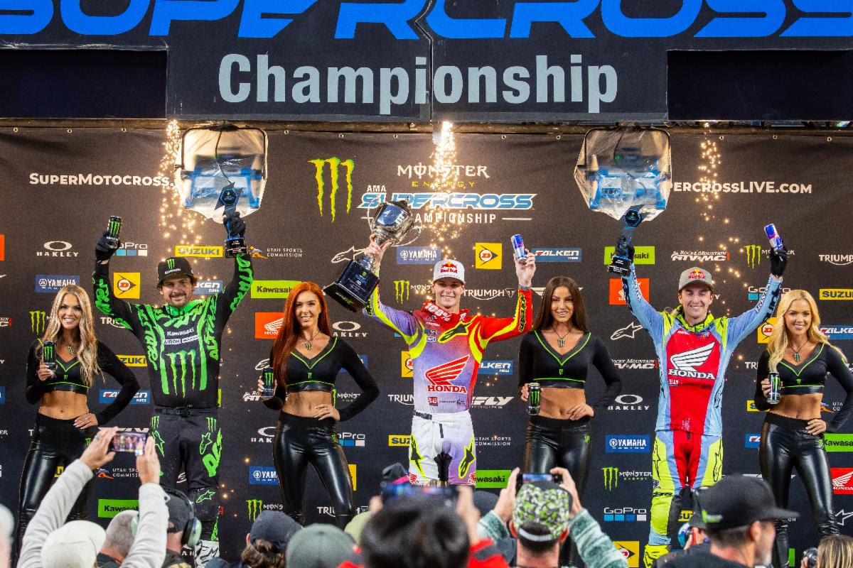 podio 450SX Denver supercross 2024