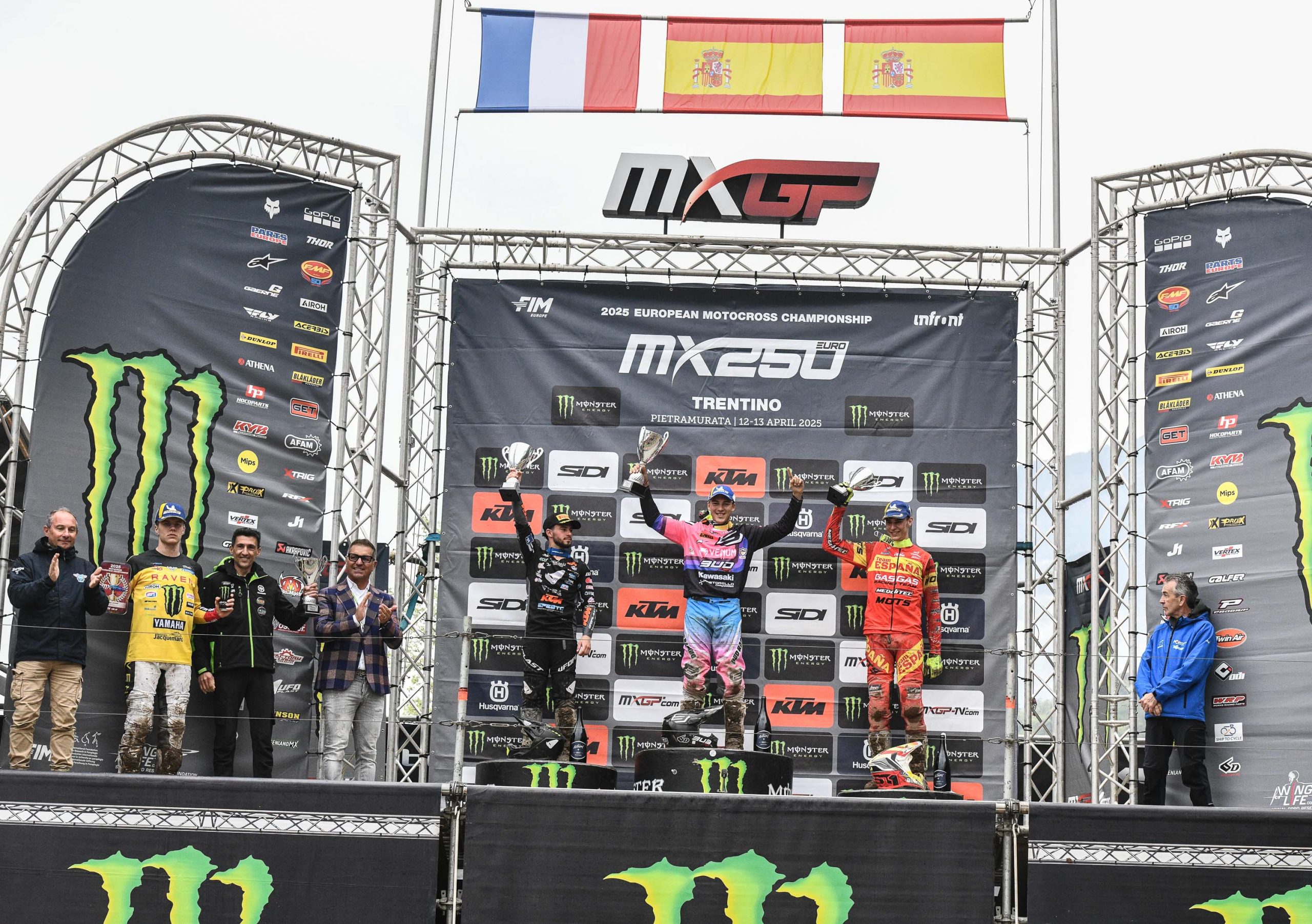 podio EMX250 GP Trentino