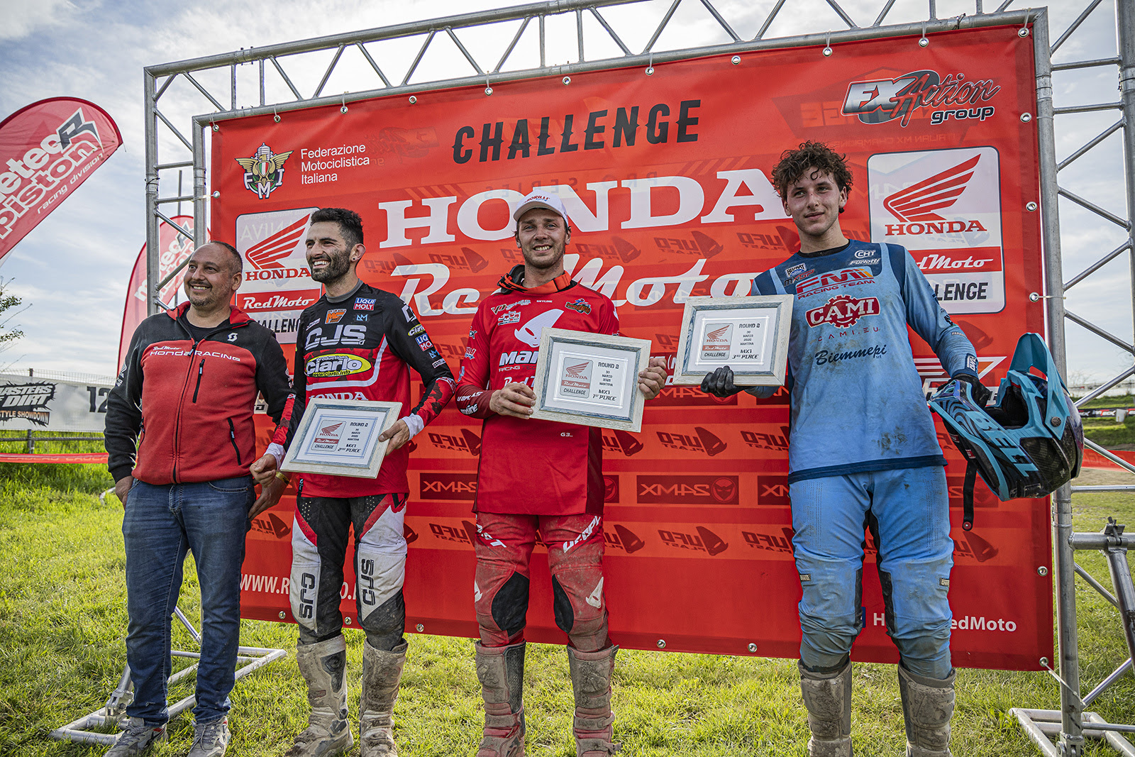 podio MX1 challenge Honda Redmoto Mantova