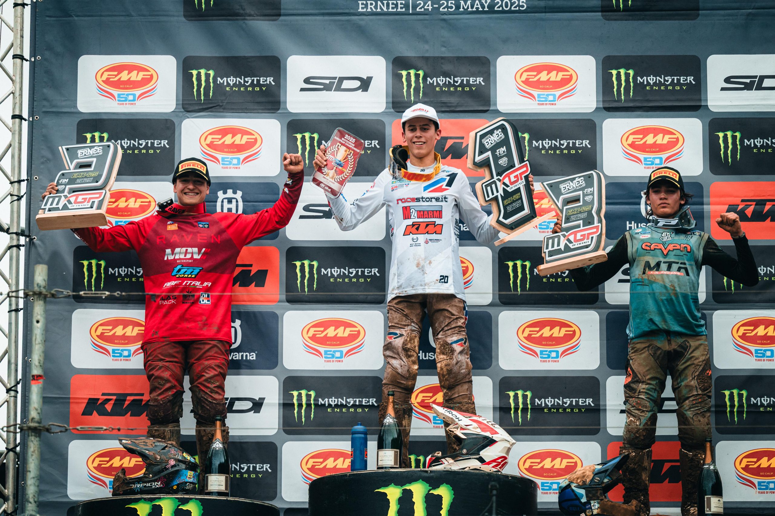 podio EMX125 GP Francia 2025