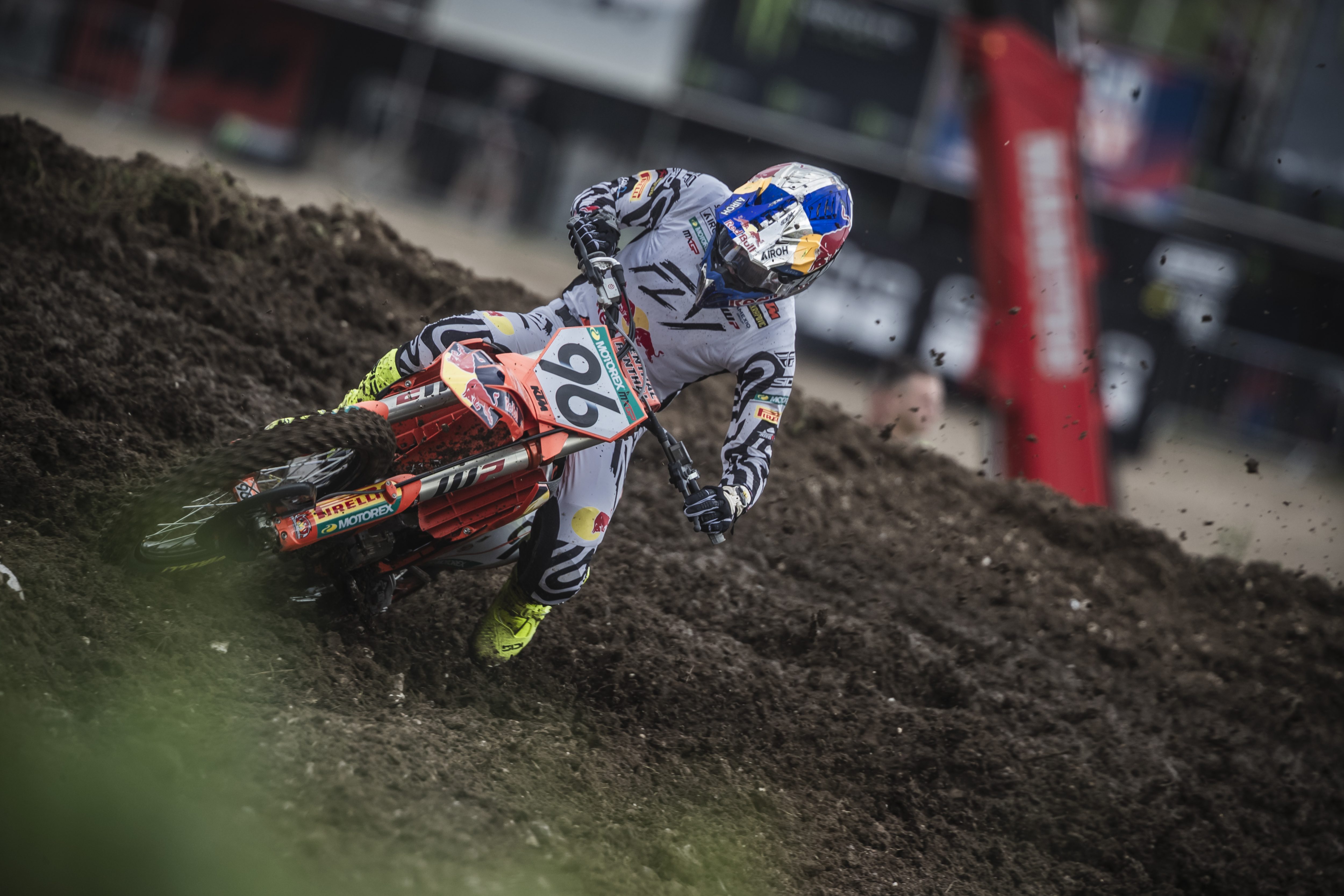 Lucas Coenen #96 oggi è apparso più in difficoltà sul duro di Matterley Basin