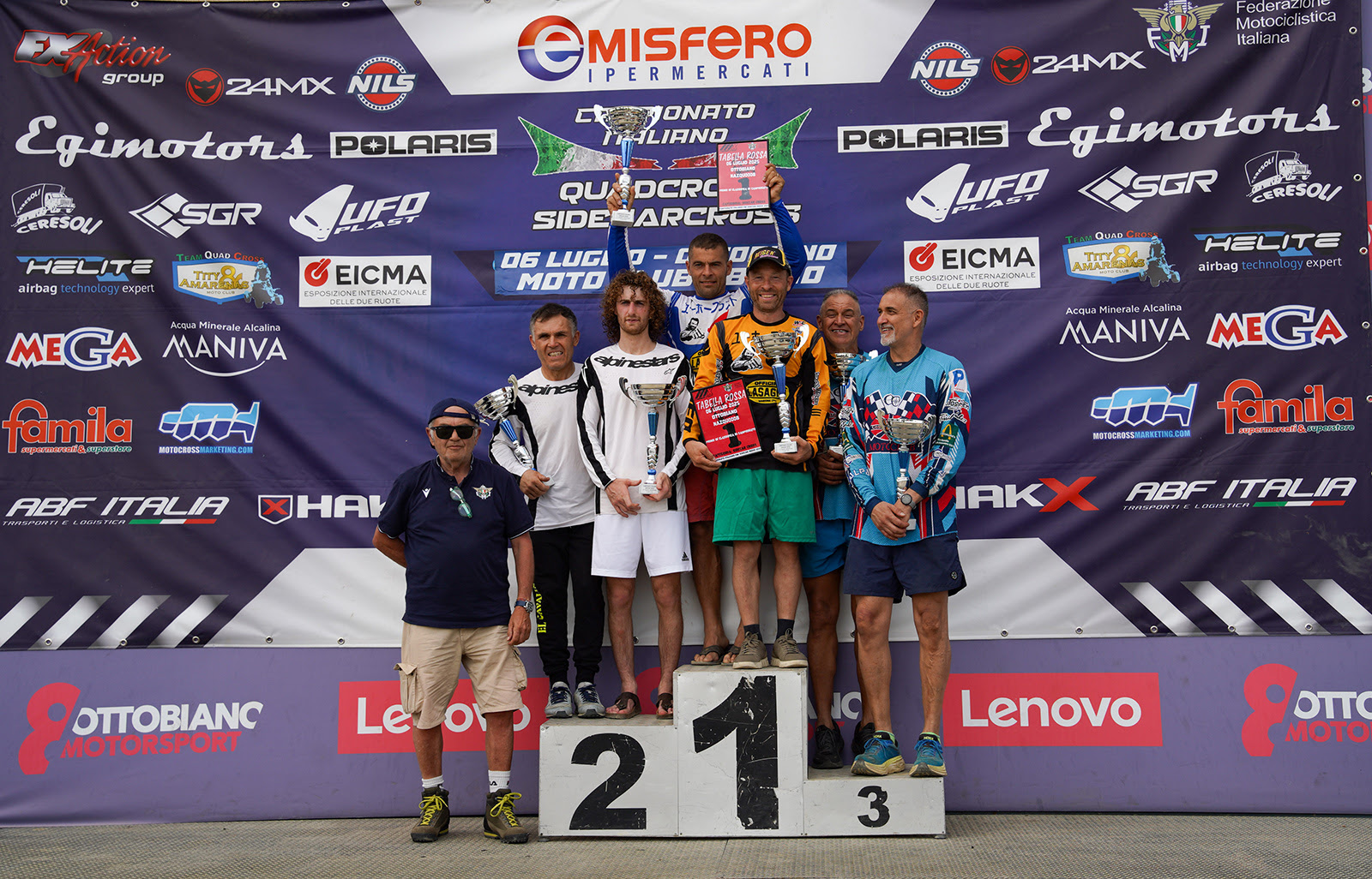 Podio sidecarcross - ph. Silvano Cesario