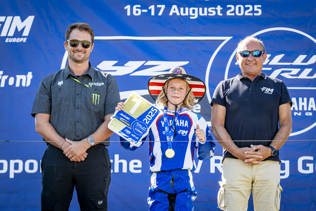 Infront Moto Racing CEO David Luongo, Tymon Andrzejewski, FIM Europe Chariman Andrea Barbieri