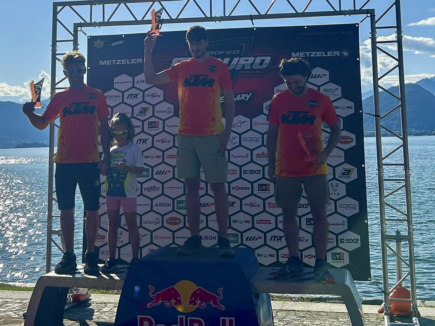 il podio del trofeo KTM a Laveno Mombello