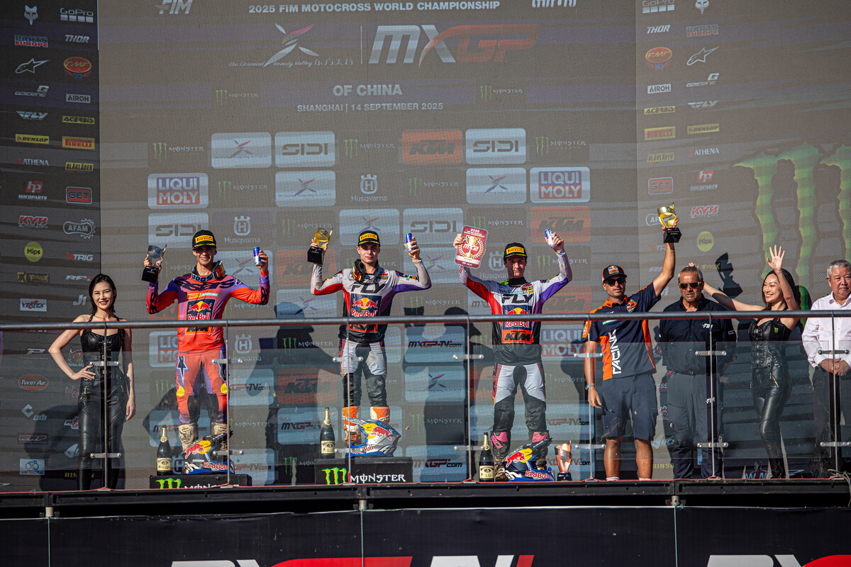 Podio MX2 GP di CIna