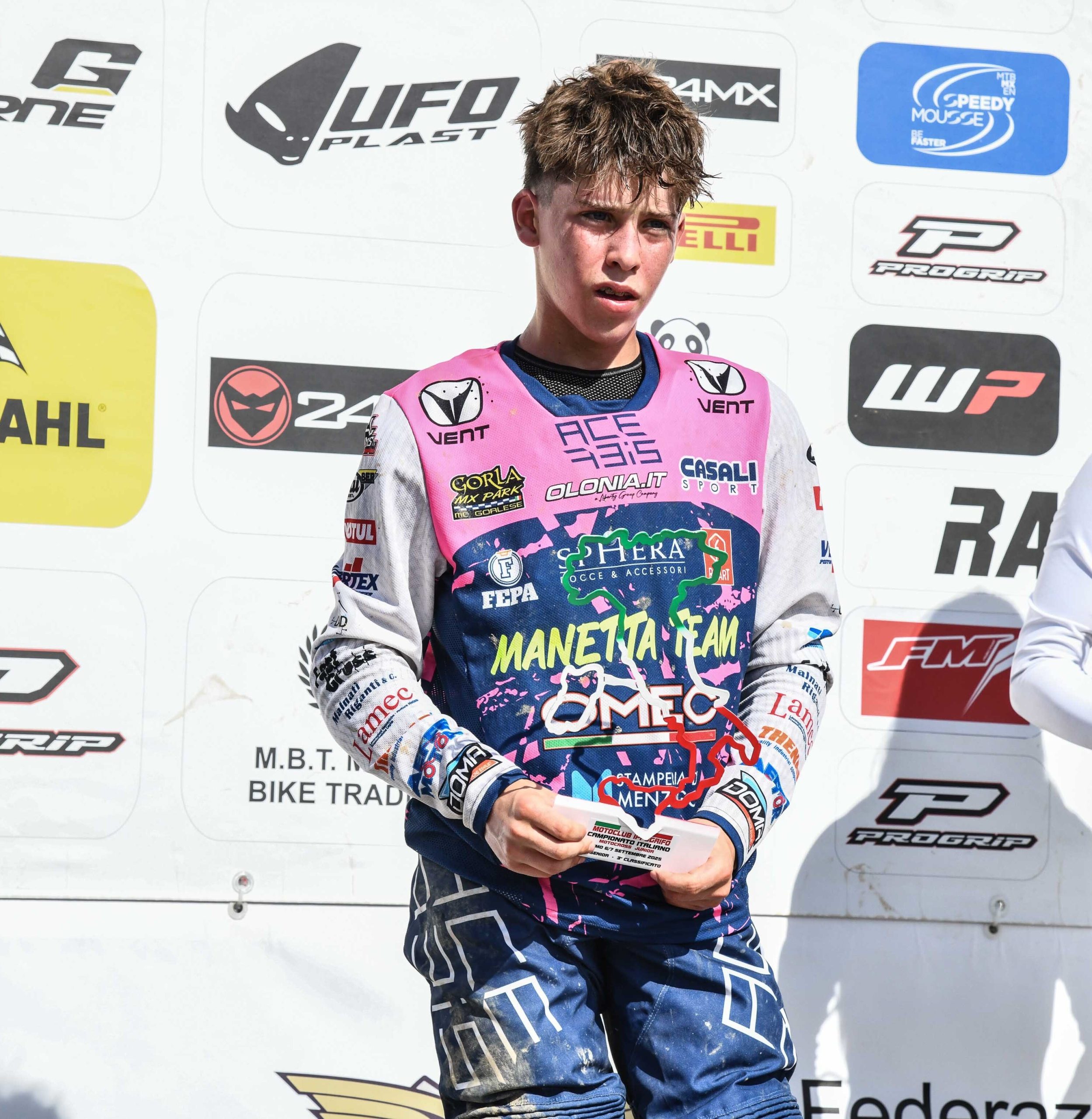 Pietro Riganti sul podio a Fermo