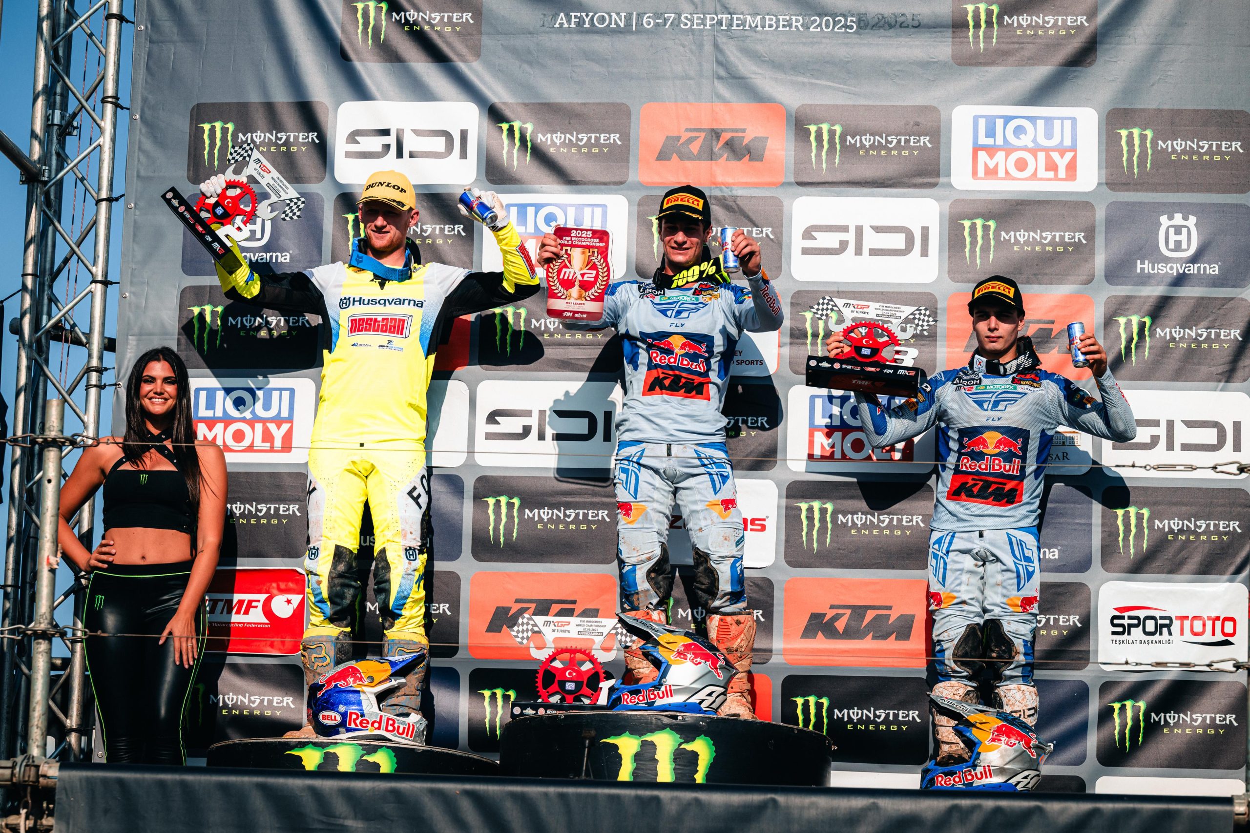 Il podio MX2 del GP di Turchia