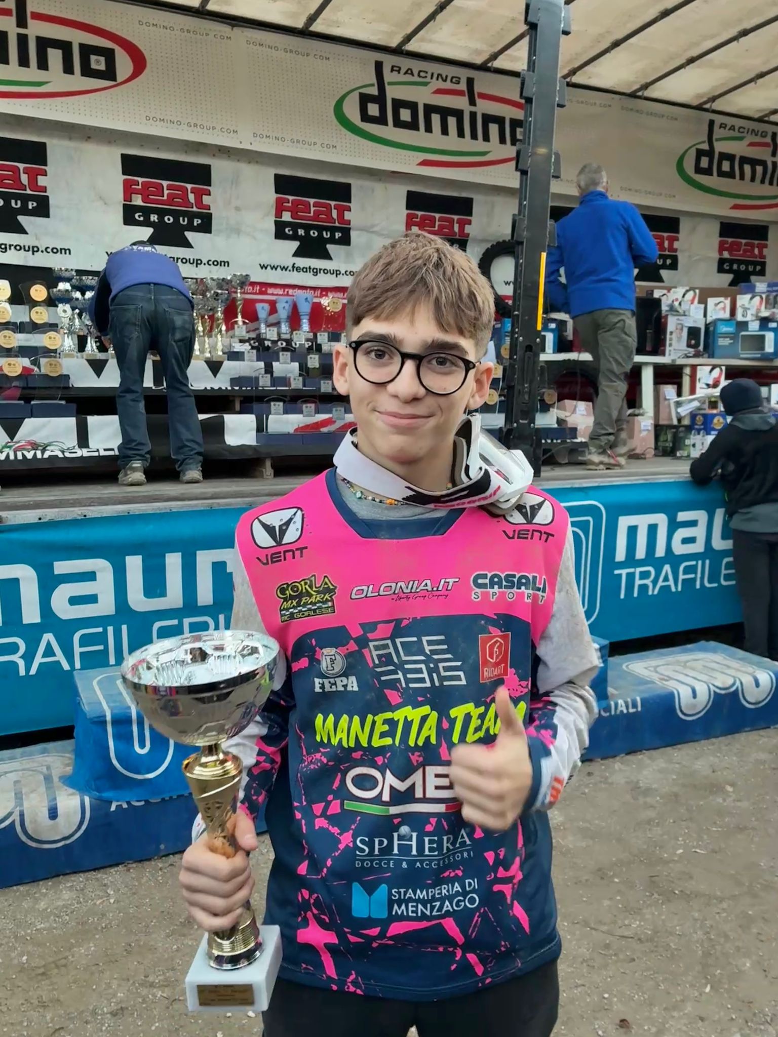 Federico Corti premiato come vincitore del trofeo Barzaghi