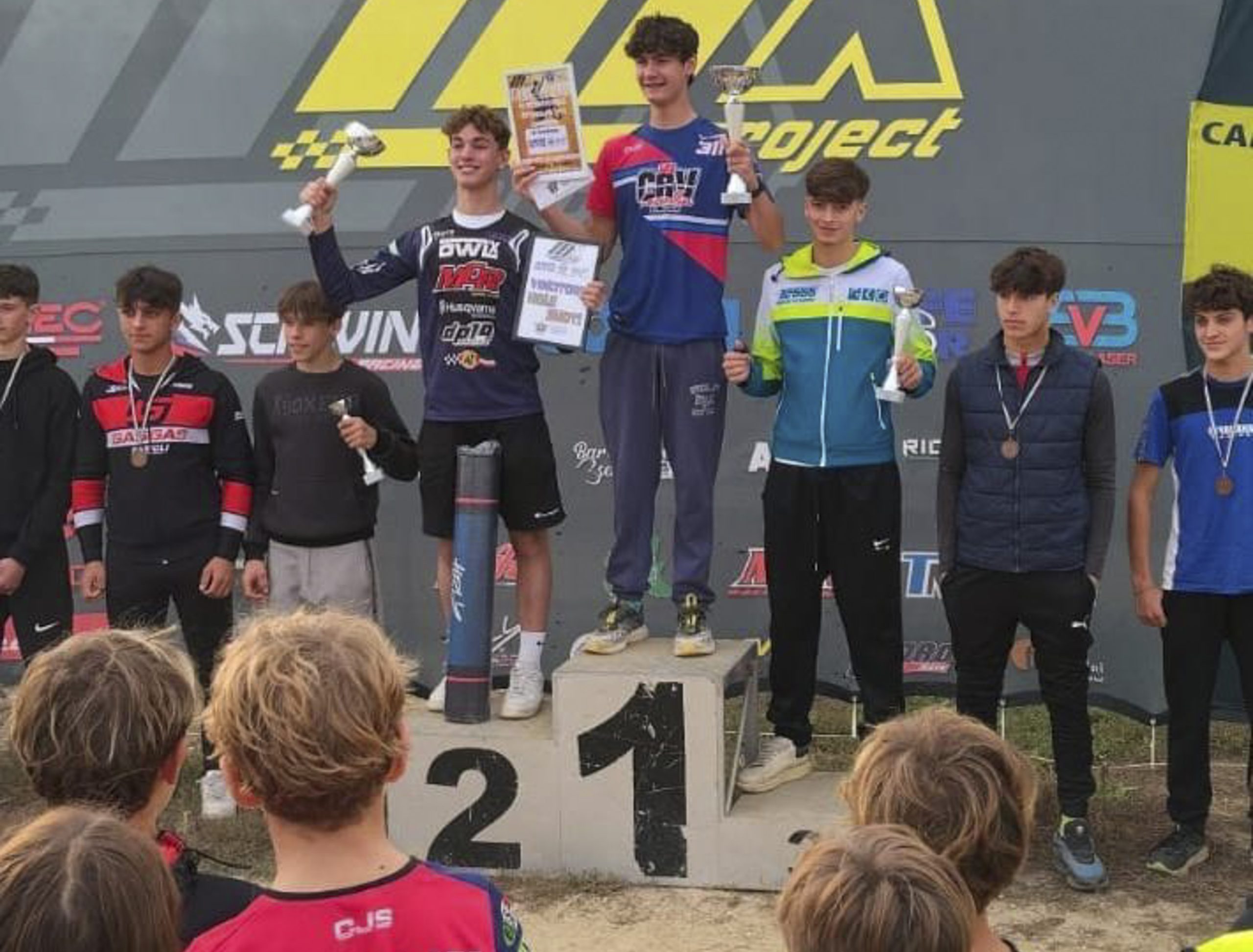 podio Gabriele Rossi - Junior 125