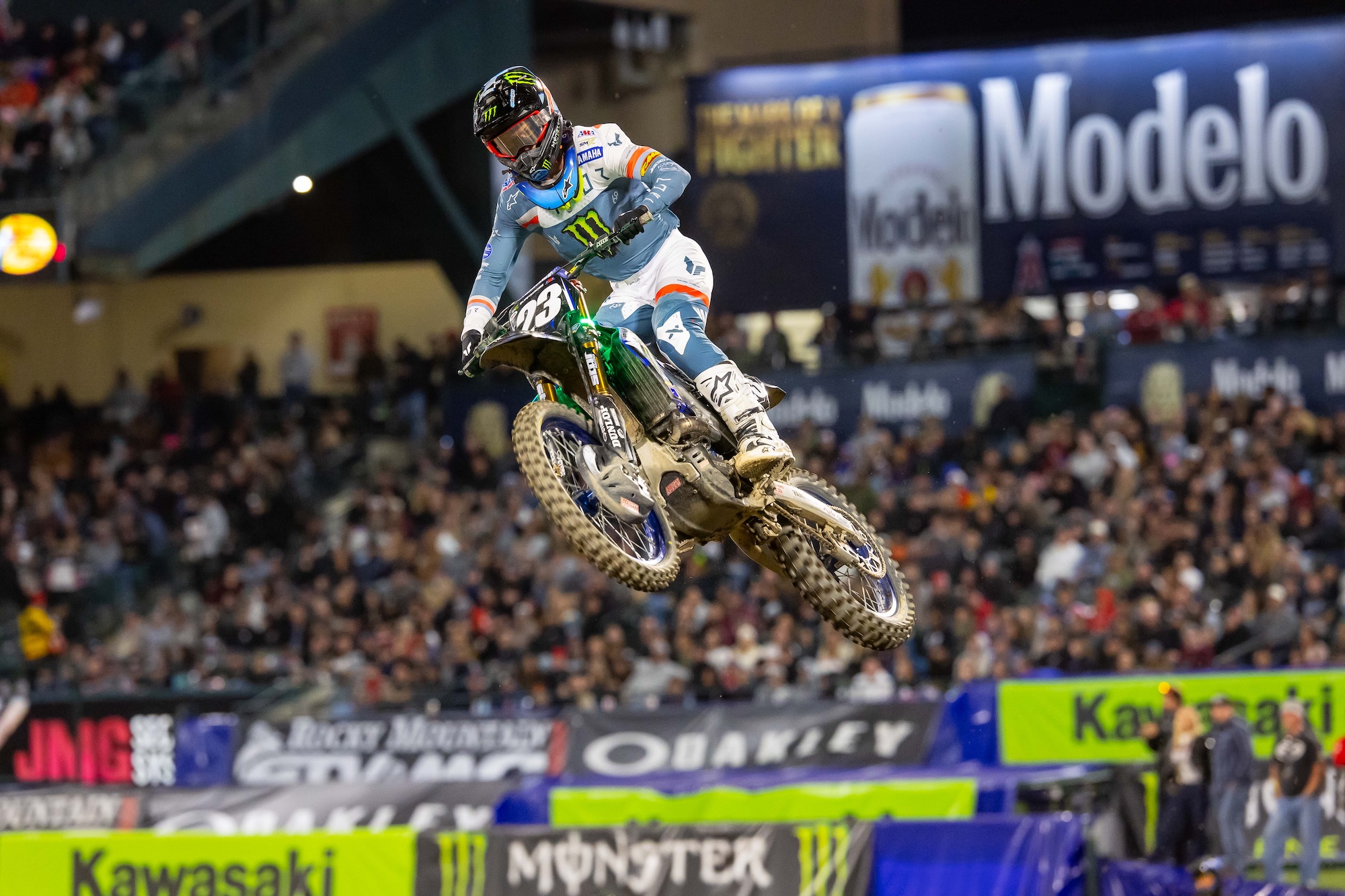 Michael Mosiman - autore dell'holeshot e sul podio 250SX - Anaheim 2