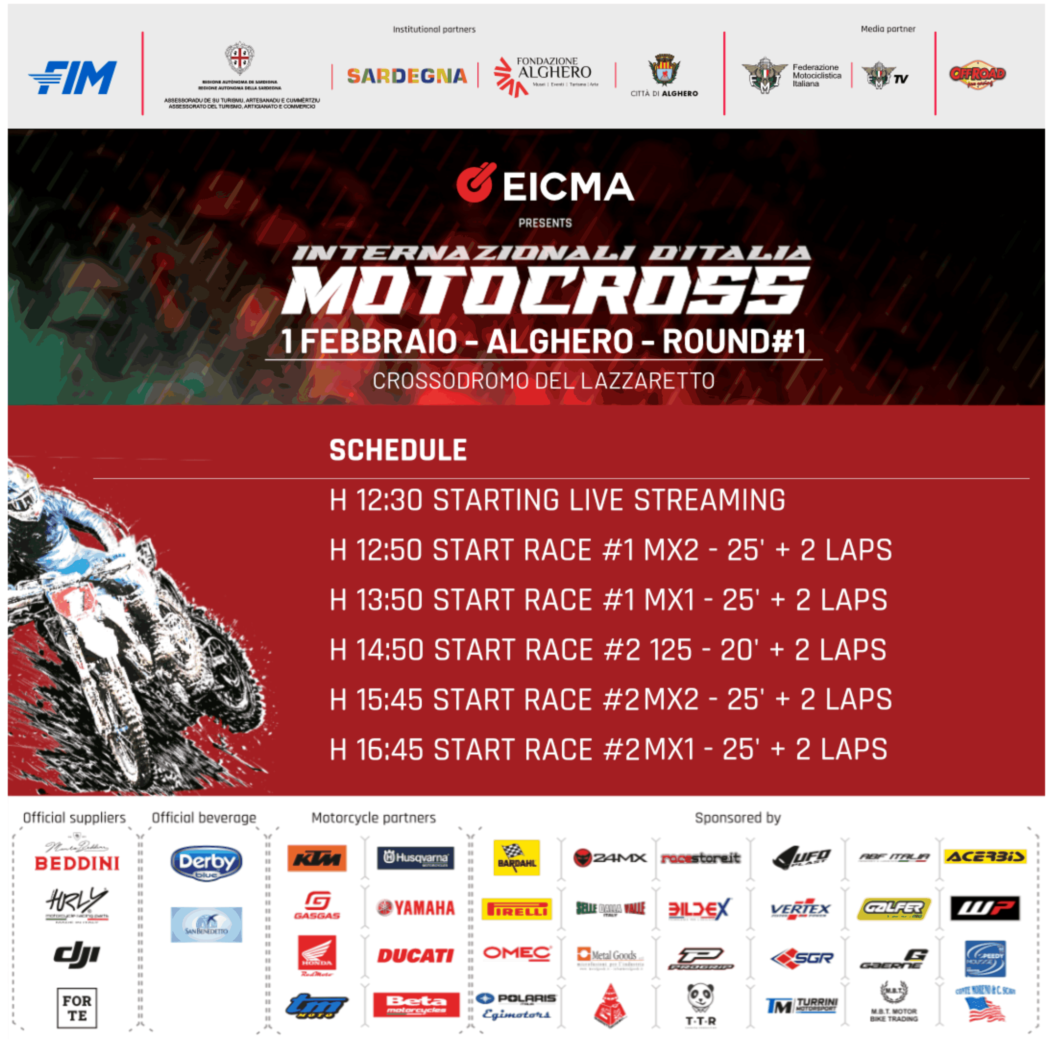 Tv schedule 1 febbraio - Alghero