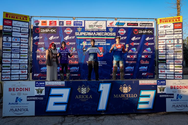 Podio Pro Mx2 sabato – ph. Matteo Buccarini