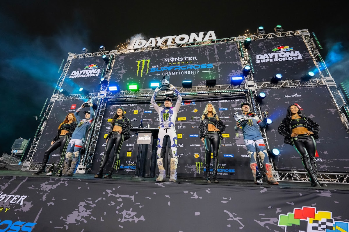 Il podio 250SX a Daytona