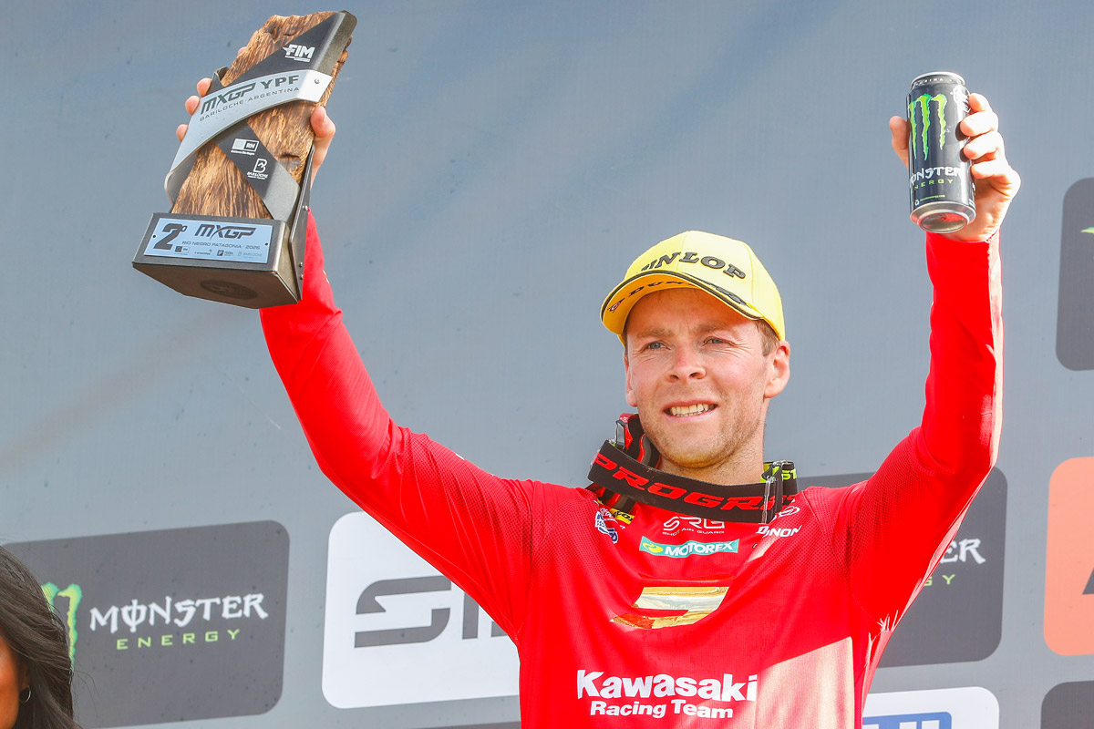 Romain Febvre sul podio del GP di Argentina