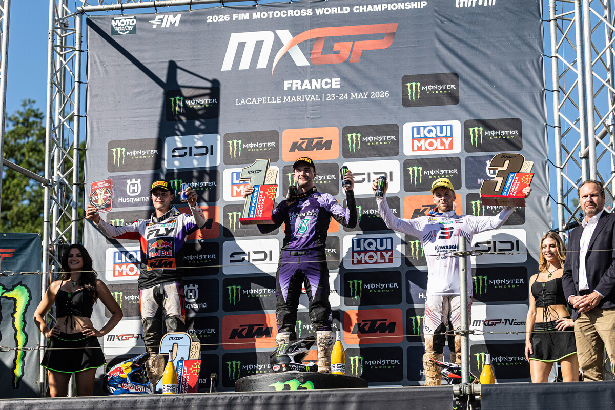 Il podio MXGP del GP di Francia