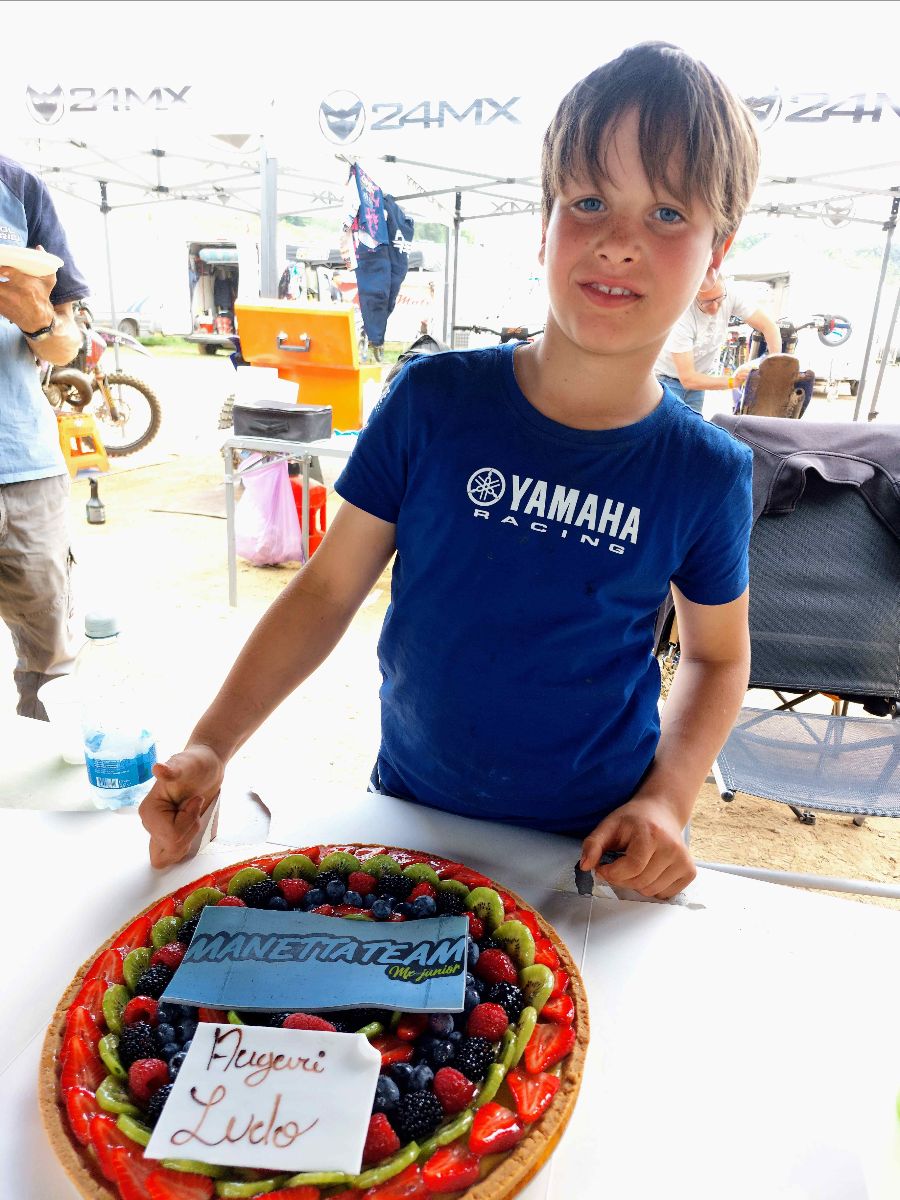 Ludovico Riganti festeggia in pista a Malpensa il 9° compleanno