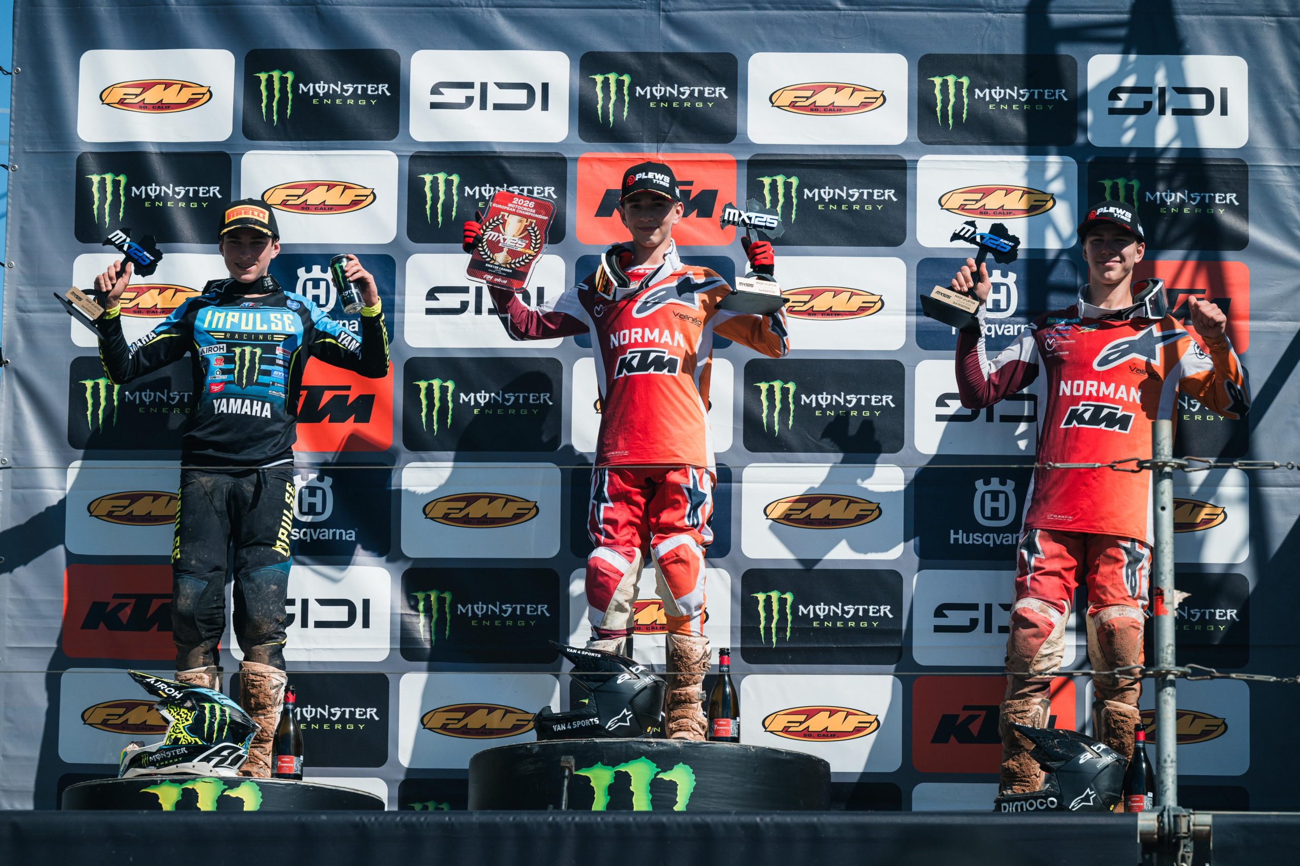 podio EMX125 in Lettonia