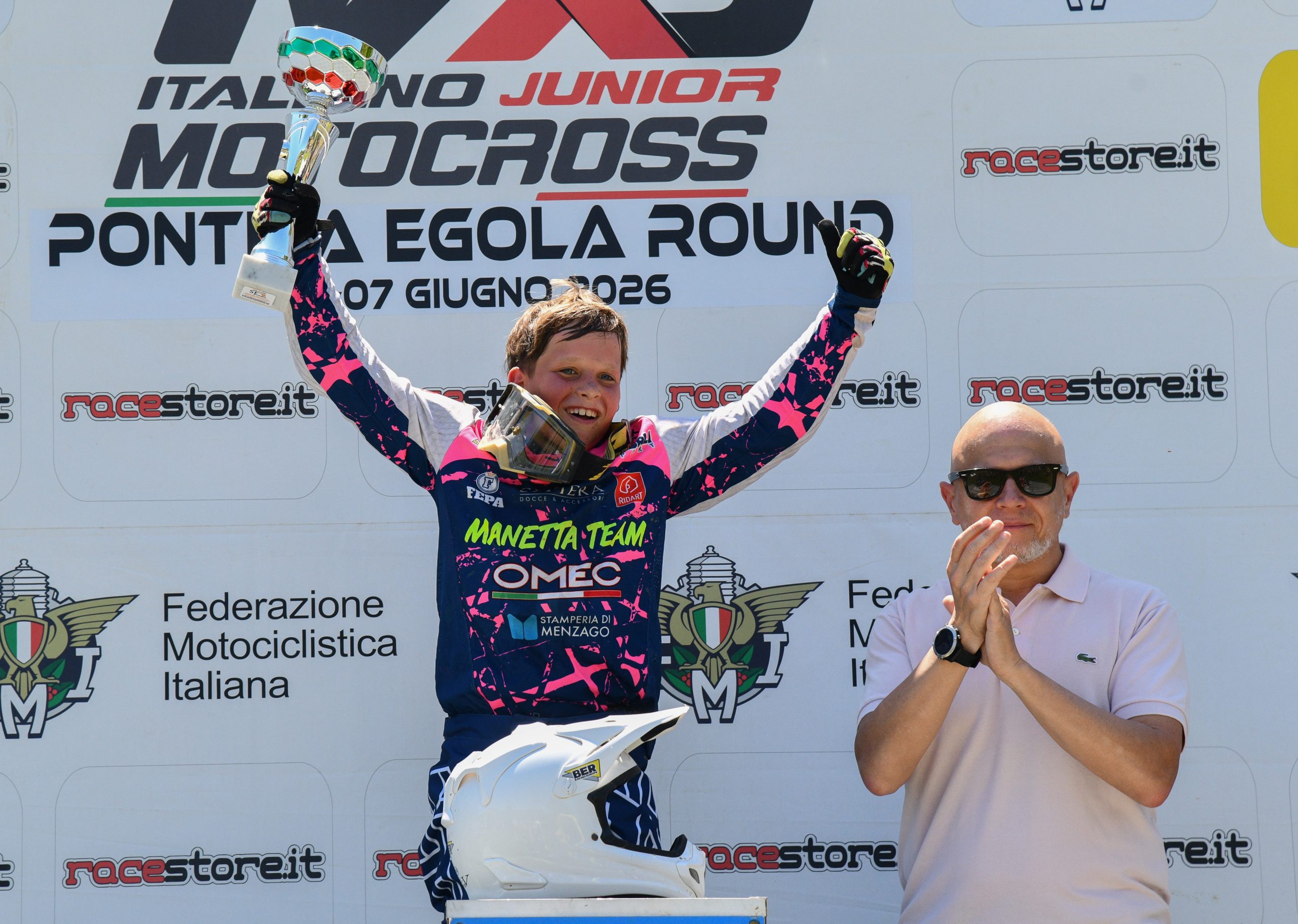 Ludovico Riganti sul podio vincitore della Coppa Italia 2026